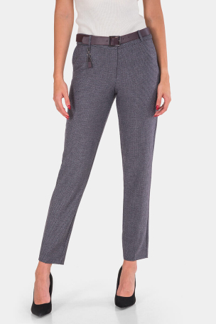 Κομψό σκούρο μπλε γυναικείο παντελόνι 4066P-18