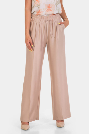 Φαρδύ σπορ-κομψό γυναικείο παντελόνι 117618-02 Fi More