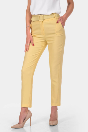 Κομψό κίτρινο γυναικείο παντελόνι 54310P-12 Kadelli