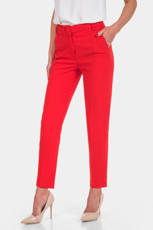 Κομψό κόκκινο γυναικείο παντελόνι 54310P-19 Kadelli