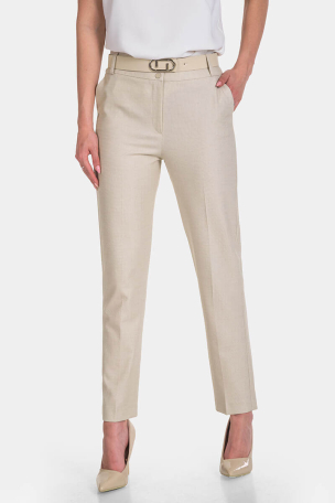 Κομψό μπεζ γυναικείο παντελόνι 55090P-02 Kadelli