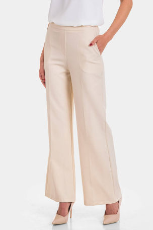 Κομψό μπεζ γυναικείο παντελόνι 2775P-02 Mischka