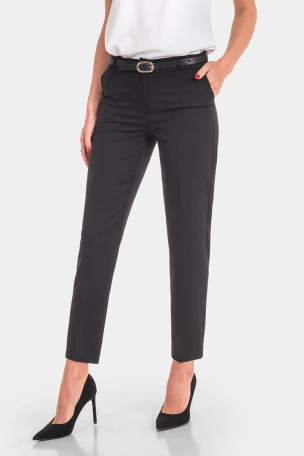 Κομψό μαύρο γυναικείο παντελόνι 3671P-09 Mischka