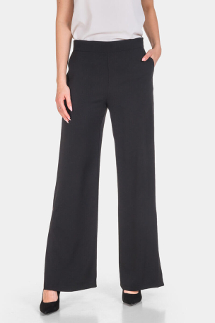 Φαρδύ μαύρο γυναικείο παντελόνι 469P-09 Maqrell