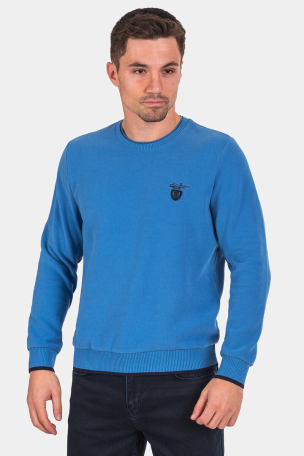 Μονόχρωμο ανδρικό πουλόβερ 27643-17 MCL