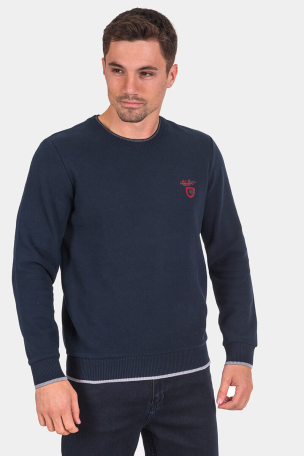 Μονόχρωμο ανδρικό πουλόβερ 27643-18 MCL