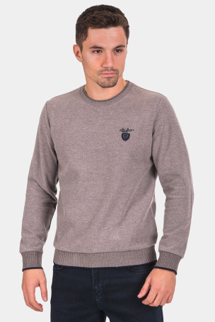 Μονόχρωμο ανδρικό πουλόβερ 27643-45 MCL