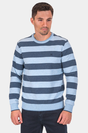 Ανδρικό ριγέ πουλόβερ 36477-08 MCL