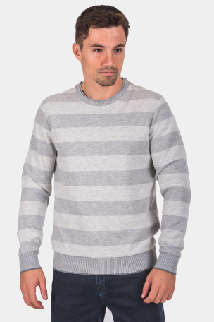 Ανδρικό ριγέ πουλόβερ 36477-11 MCL
