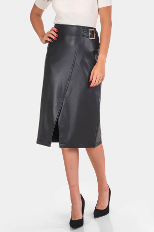 Φούστα από οικολογικό δέρμα 71770-09 Kadelli