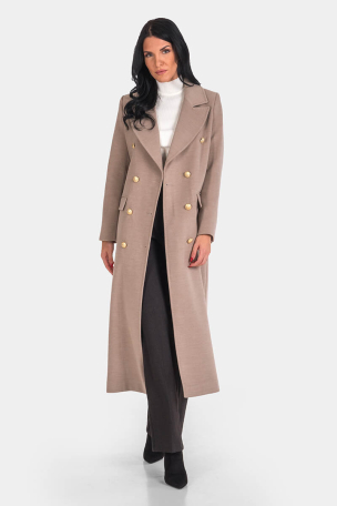 Μακρύ γυναικείο παλτό 5014-03 Caren Luis    