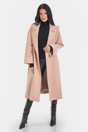 Μακρύ γυναικείο παλτό 6175-02 Caren Luis