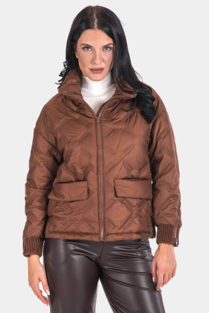 Γυναικείο καφέ μπουφάν 72122-21 Dolce Bella