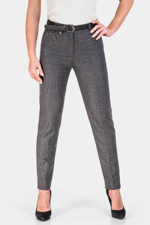 Κομψό μαύρο γυναικείο παντελόνι 3866-09 Acun Fashion