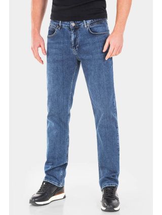 Прави мъжки дънки 5302 INDIGO Fashion