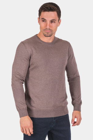 Μονόχρωμο ανδρικό πουλόβερ 33006-45 MCL