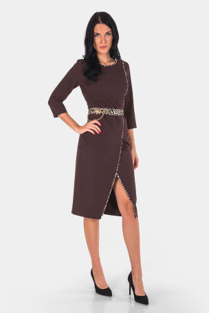 Κομψό φόρεμα με ζώνη 1123-21 Sadosa