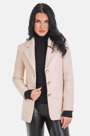 Κοντό  γυναικείο παλτό 4210-01 HKN Fashion