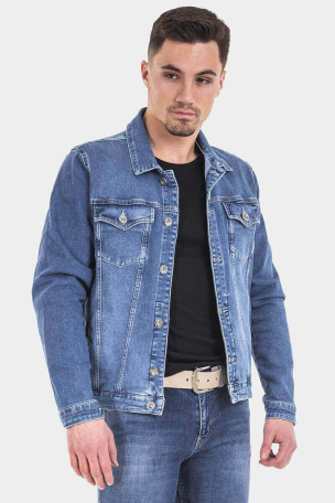 Ανδρικό τζιν μπουφάν 6216-75 Lacarino