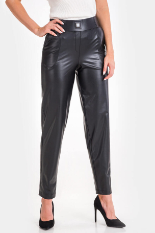 Γυναικείο δερμάτινο παντελόνι 8390-09 Neymaz
