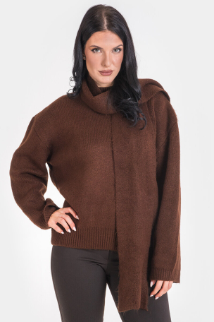 Γυναικεία μπλούζα με κασκόλ 92633-21 Avrile