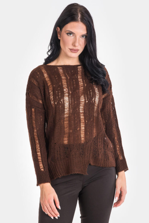 Γυναικεία πλεκτή μπλούζα 4134-21Nisan