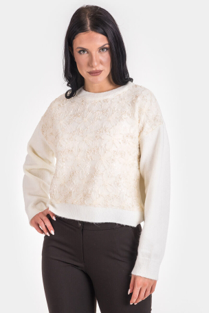 Γυναικεία πλεκτή μπλούζα 4467-01 Nisan