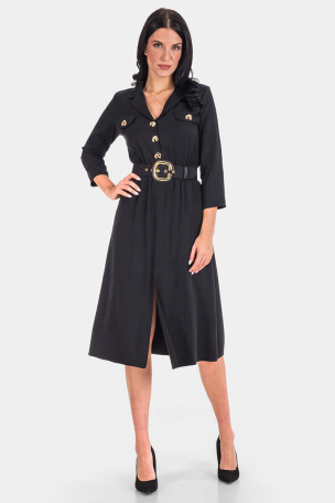 Κομψό φόρεμα με ζώνη 7112-09 Designer club