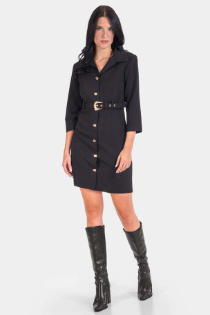 Κοντό φόρεμα με ζώνη 7193-09 Designer club