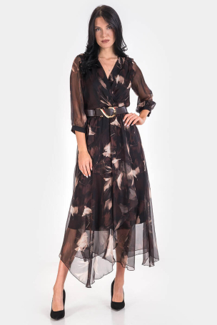 Κομψό φόρεμα με ζώνη 1595-21 Esito