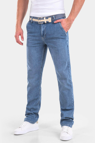 Прави мъжки дънки 6642 INDIGO Fashion