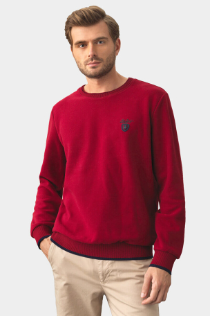 Μονόχρωμο ανδρικό πουλόβερ 27643-19 MCL