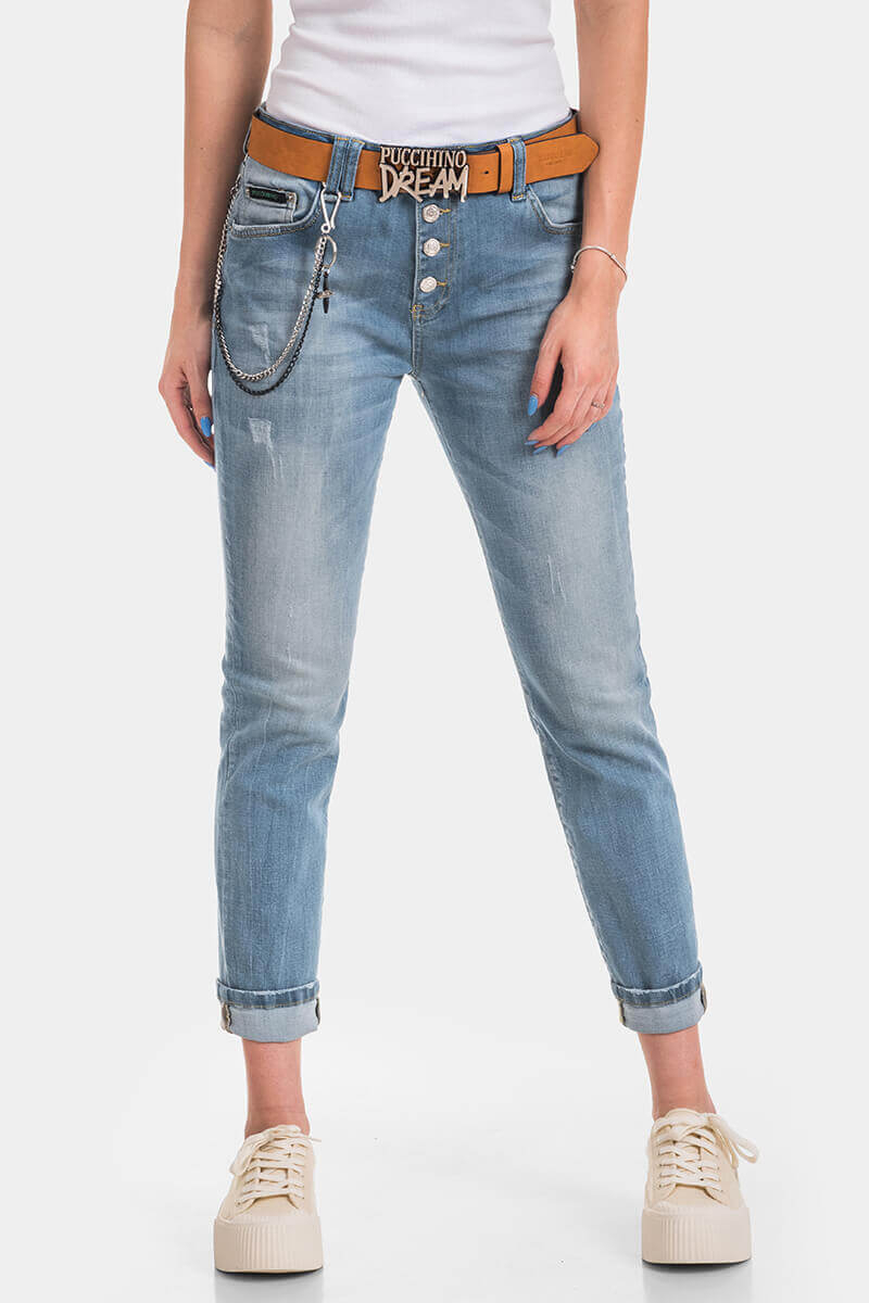 Boyfriend fit γυναικείο τζιν 50335-75 / Puccihino