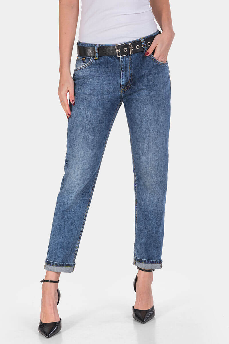 Boyfriend fit γυναικείο τζιν 7033-78 / What's up