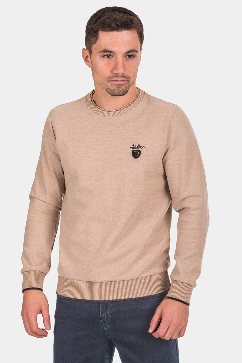 Μονόχρωμο ανδρικό πουλόβερ 27643-49 MCL