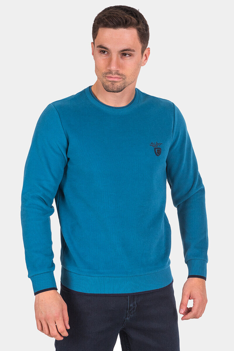 Μονόχρωμο ανδρικό πουλόβερ 27643-56 MCL