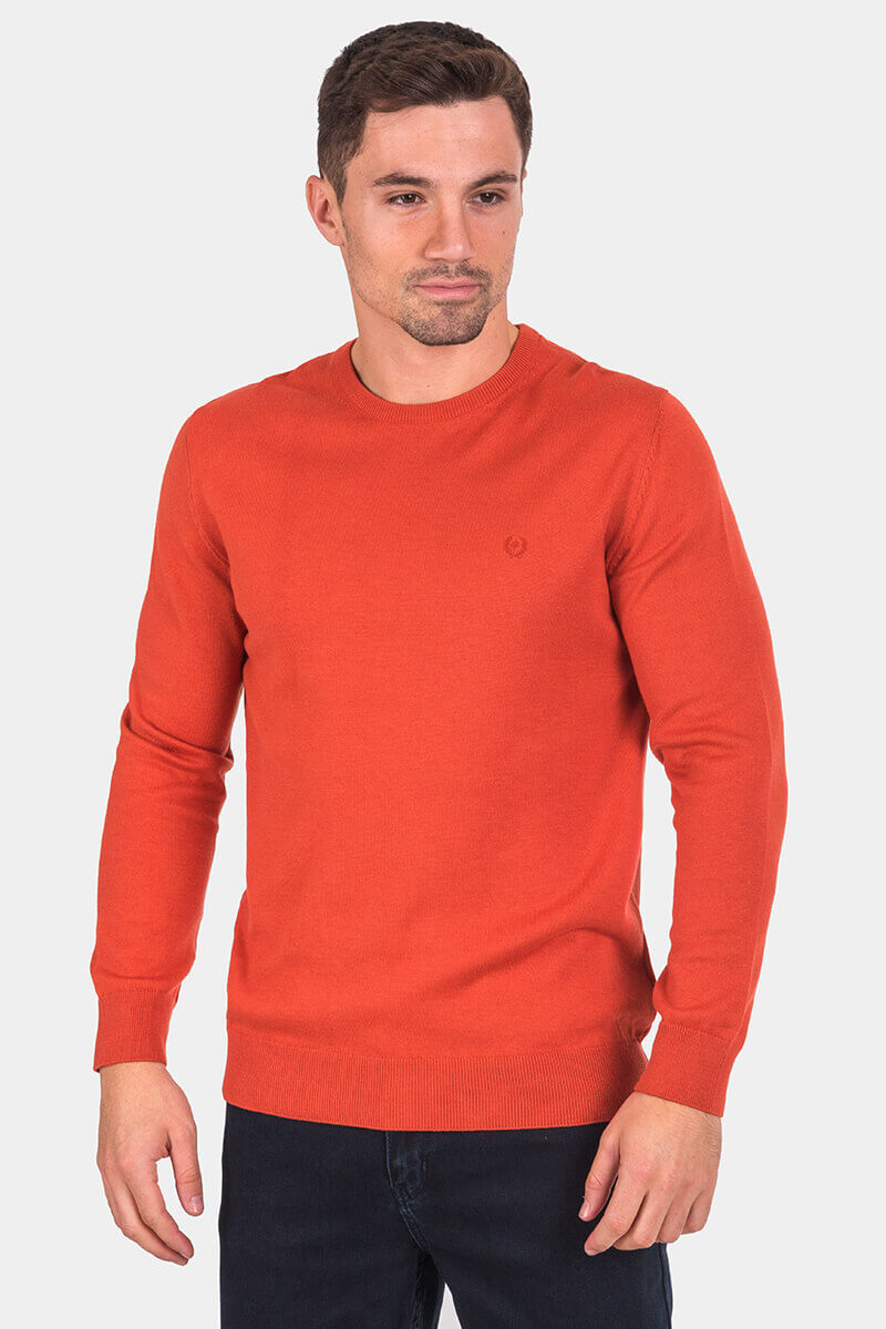 Μονόχρωμο ανδρικό πουλόβερ 33006-10 MCL