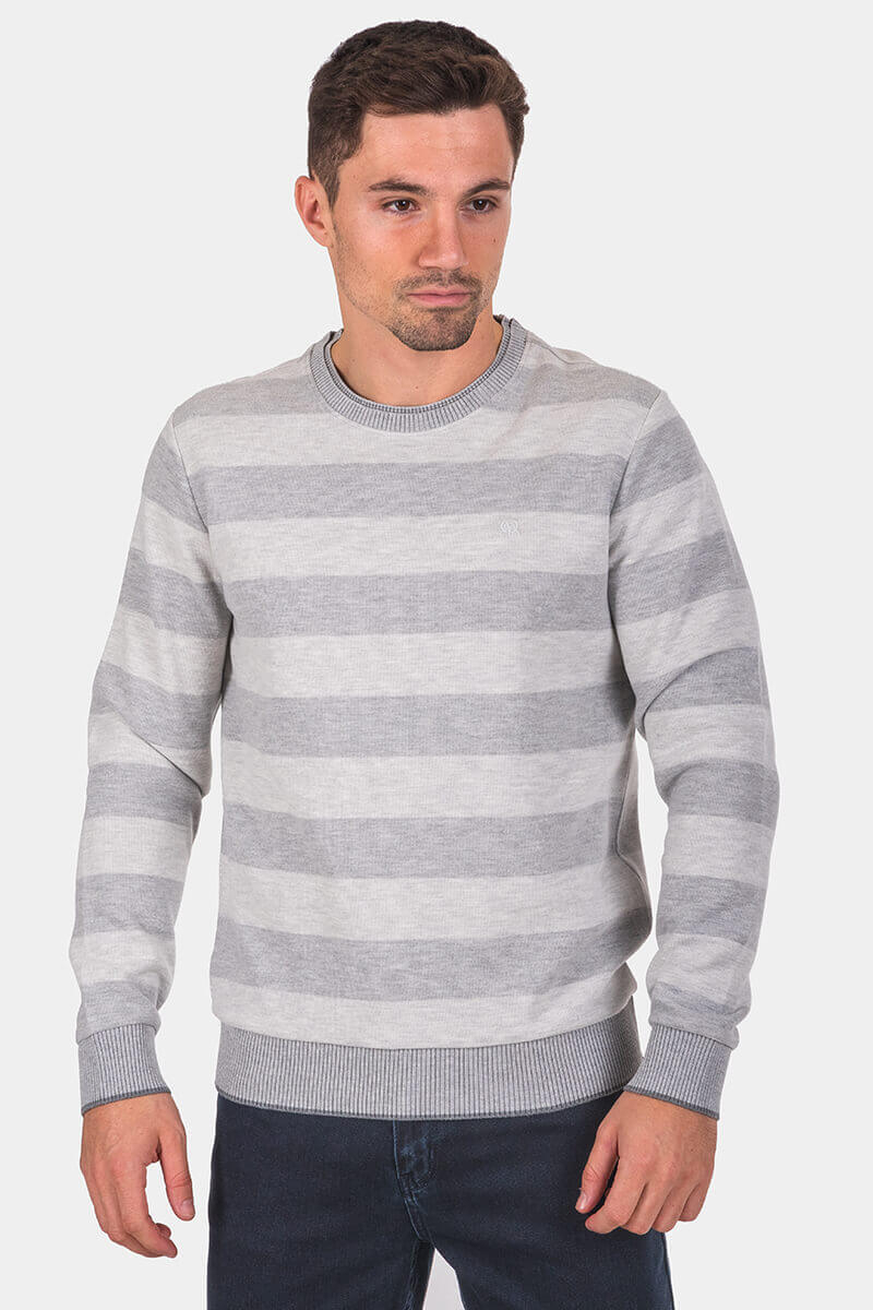 Ανδρικό ριγέ πουλόβερ 36477-11 MCL
