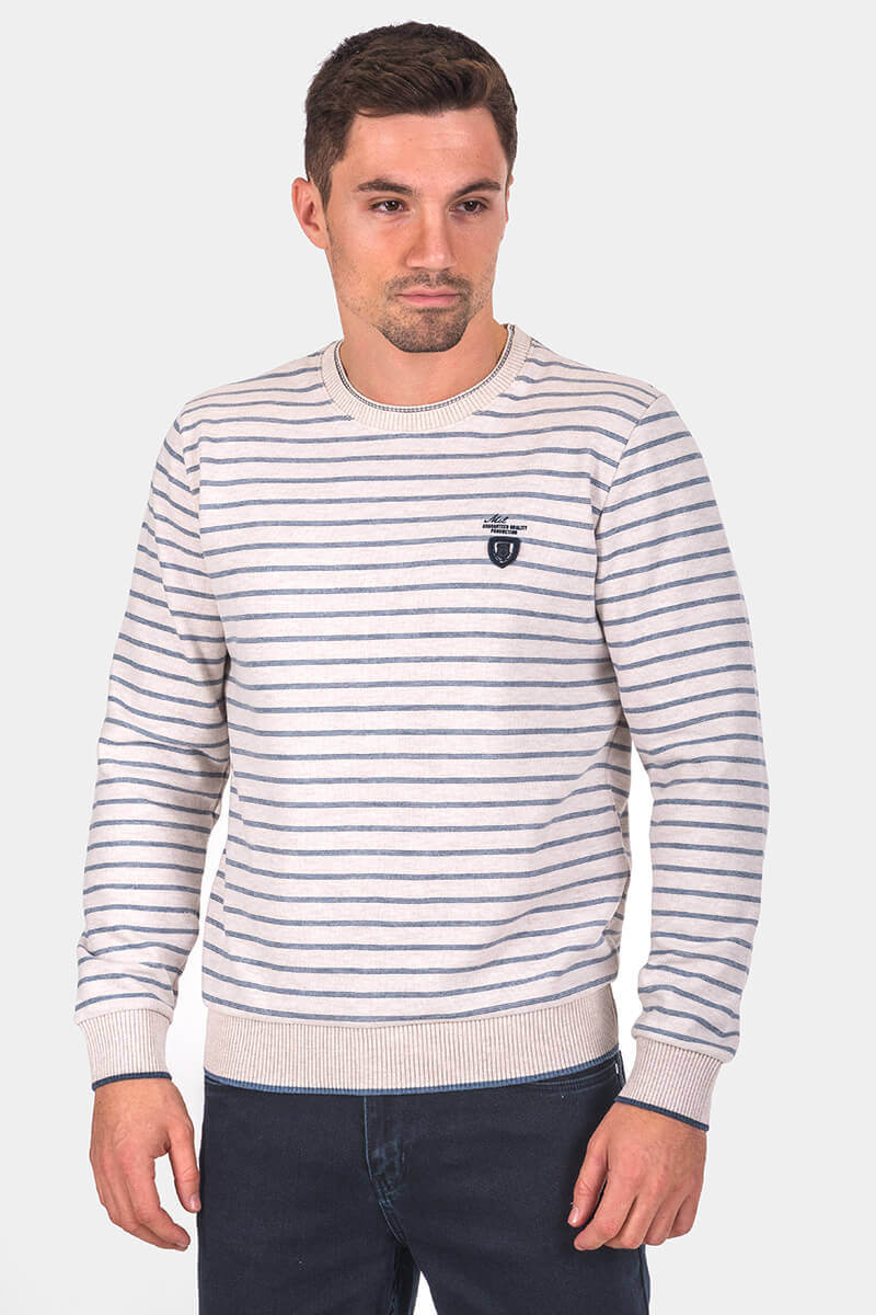 Ανδρικό ριγέ πουλόβερ 39681-02 MCL