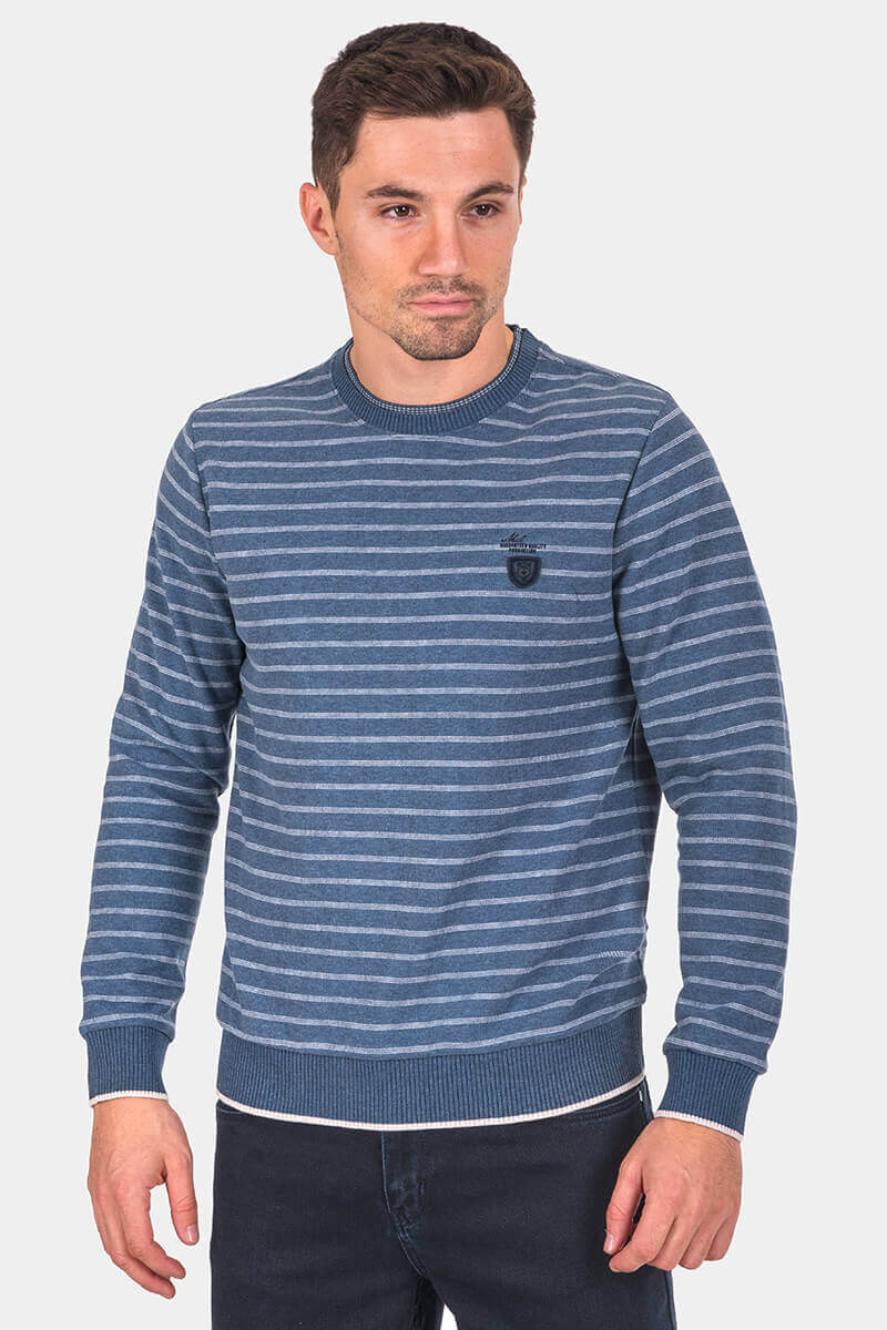 Ανδρικό ριγέ πουλόβερ 39681-08 MCL