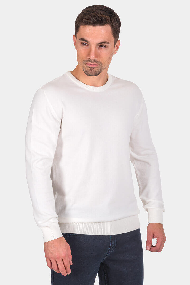 Μονόχρωμο ανδρικό πουλόβερ 801738-01 XINT