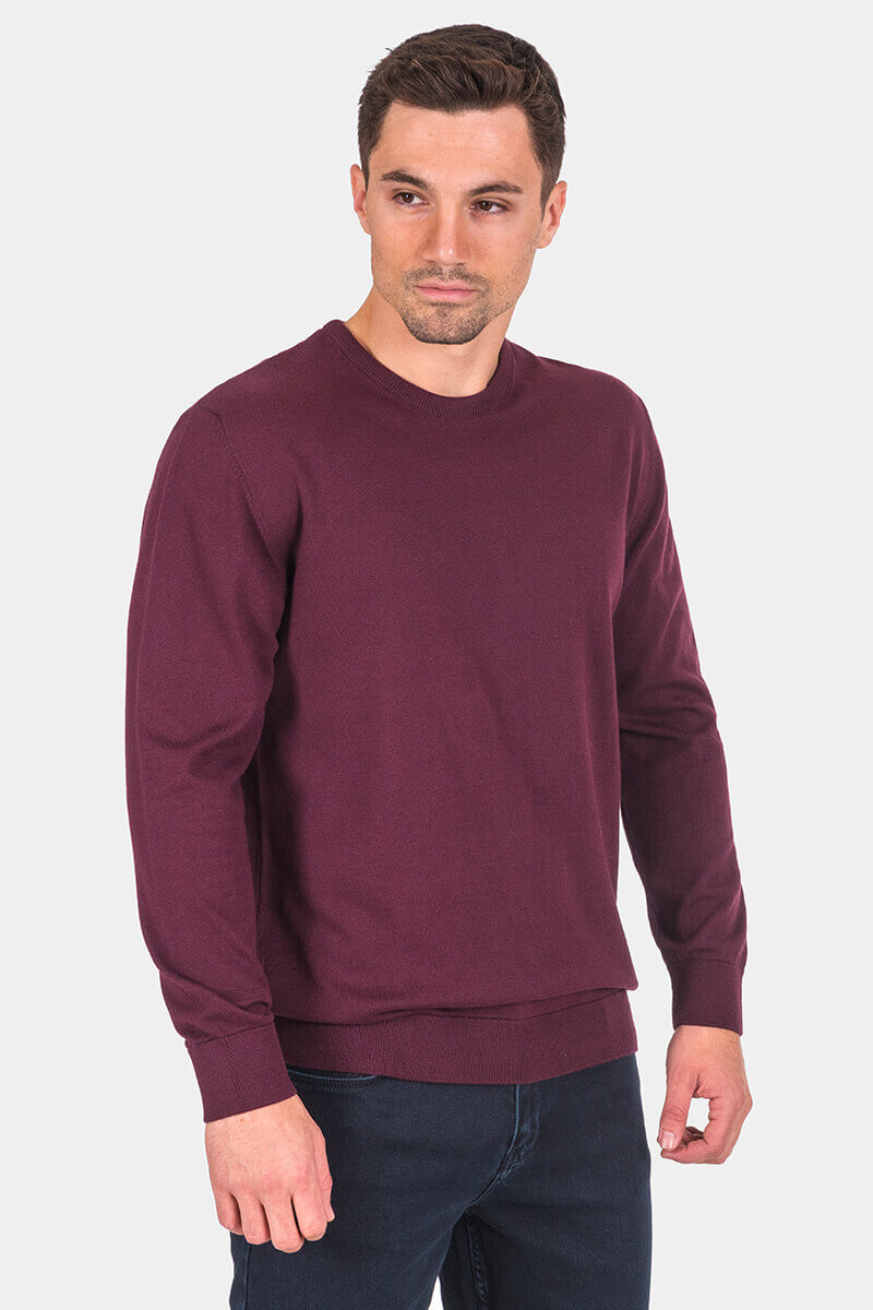 Μονόχρωμο ανδρικό πουλόβερ 801738-30 XINT