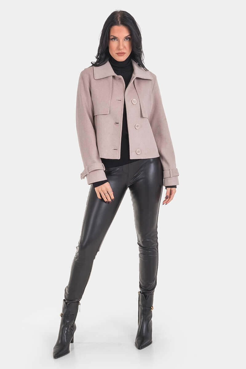 Κοντό γυναικείο παλτό  6188-02 Dolce Bella