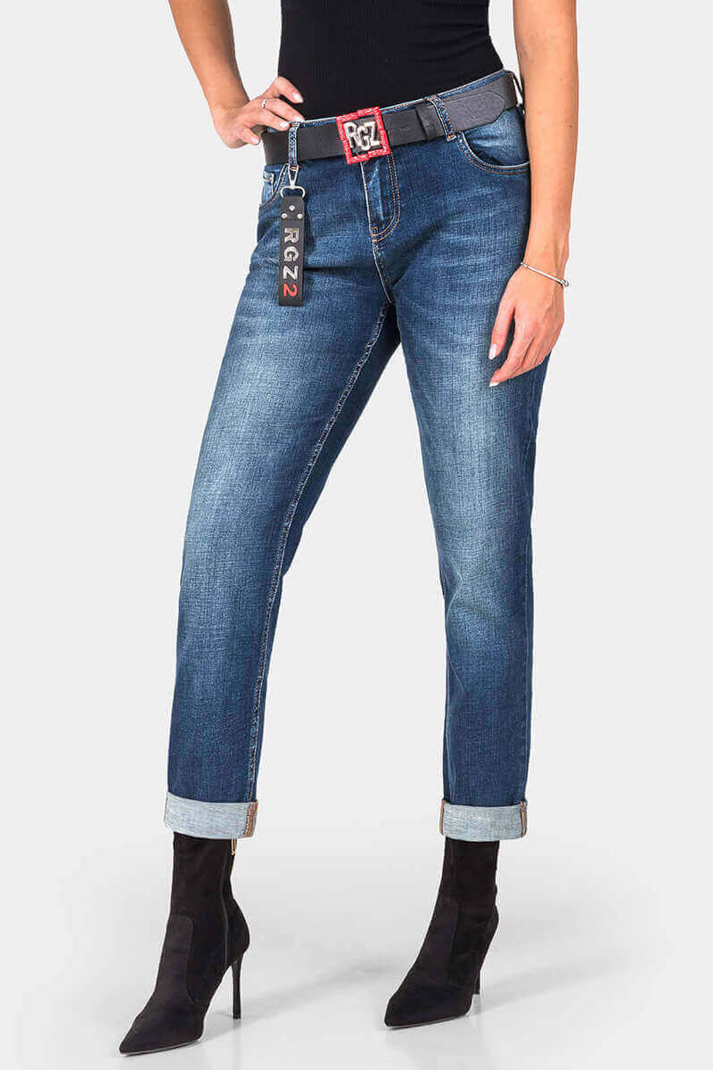 Бойфренд дамски дънки 6361-78 INDIGO Fashion