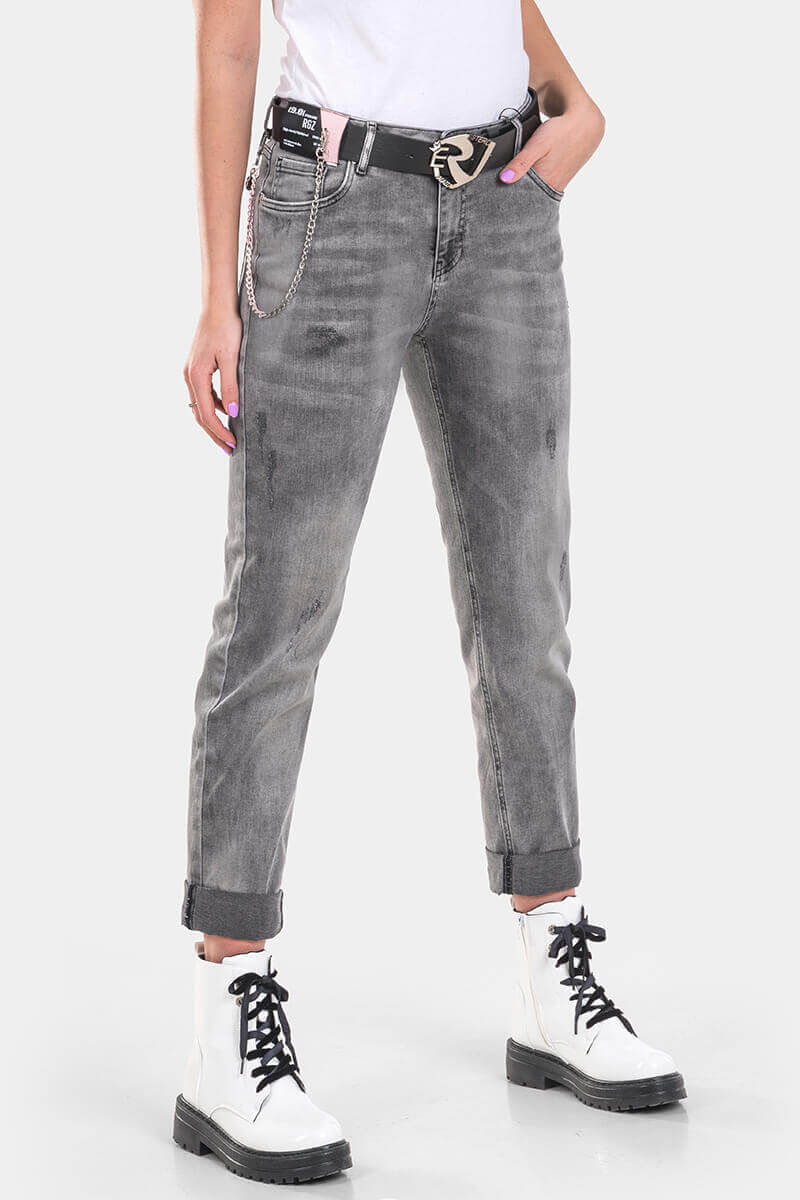 Бойфренд дамски дънки 6412-82 INDIGO Fashion