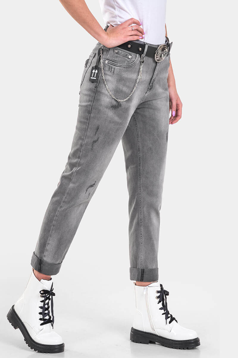 Бойфренд дамски дънки 6421-82 INDIGO Fashion