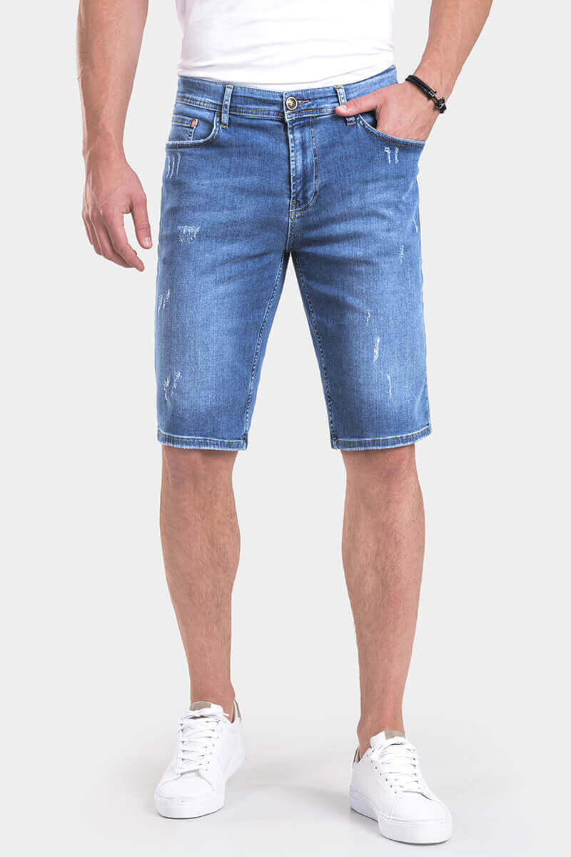 Мъжки дънкови бермуди 15051 INDIGO Fashion