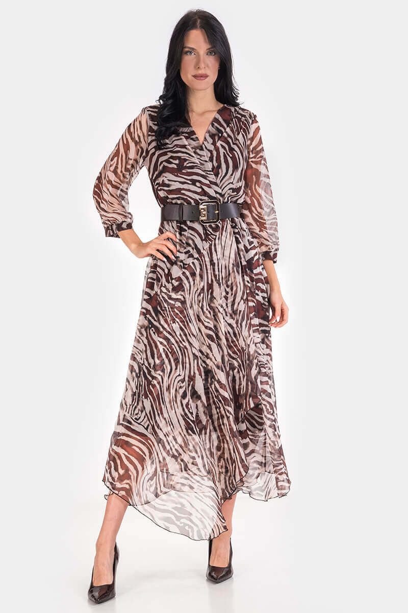 Κομψό φόρεμα με ζώνη 1448-21 Esito