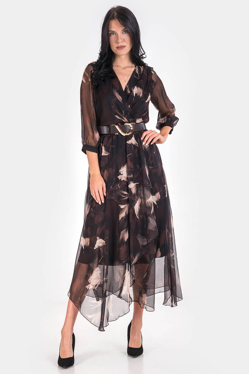 Κομψό φόρεμα με ζώνη 1595-21 Esito