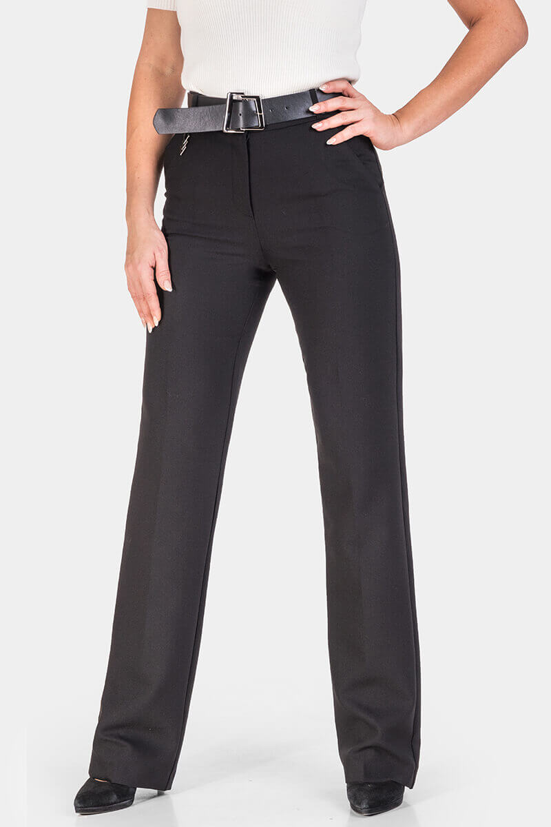 Κομψό μαύρο γυναικείο παντελόνι 2930-09 Acun Fashion